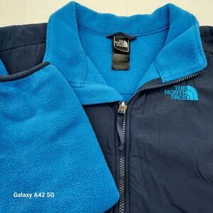 The North Face Fleece Jacket Boys XL TG 18 20 Blue Navy Zip Up Outerwear